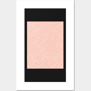 Peach Dalmatian Print Mask Posters and Art